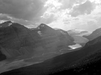clouds form over mountains