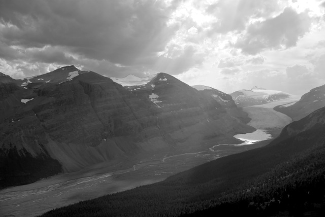 clouds form over mountains